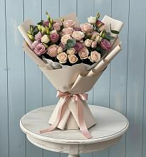 Букет цветов из:  Розы и Лизиантусы в Старожилово