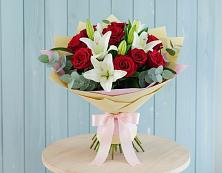 Букет цветов из:  Лилии и Розы #REPLACE_PRED# Старожилово