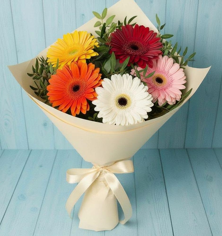 Букет цветов из: Герберы в Старожилово