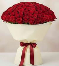 Букет 101 Красная роза Милано в Старожилово