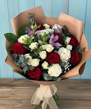 Букет цветов из:  Розы и Альстромерии #REPLACE_PRED# Старожилово