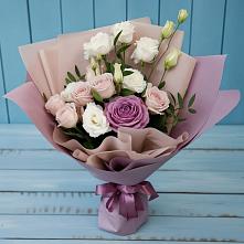 Букет цветов из:  Розы и Лизиантусы #REPLACE_PRED# Старожилово