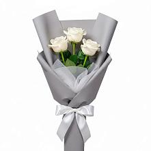 Букет 3 белые розы #REPLACE_PRED# Старожилово