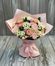 Букет цветов из:  Гвоздики, Розы и Хризантемы в Старожилово