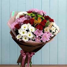 Букет цветов из:  Розы, Хризантемы и Альстромерии в Старожилово