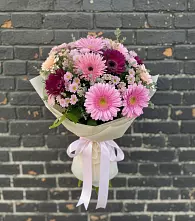 Букет цветов из:  Герберы и Хризантемы #REPLACE_PRED# Старожилово