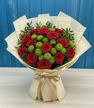 Букет цветов из:  Розы и Хризантемы в Старожилово