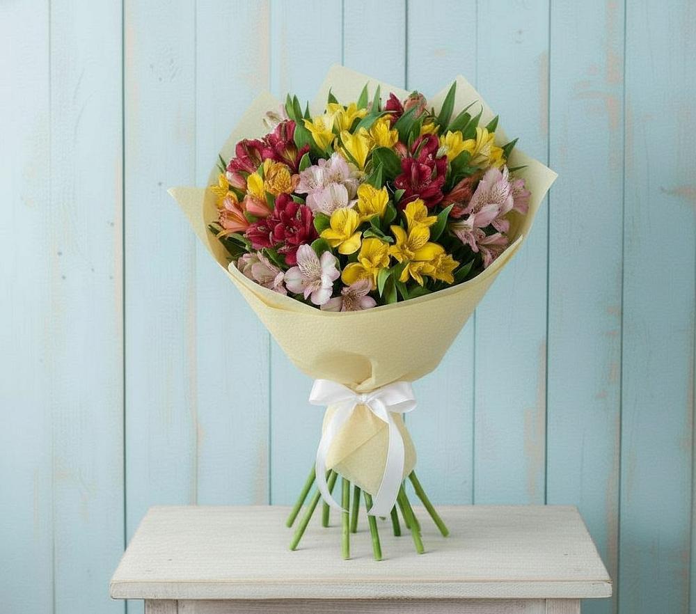 Букет цветов из: Альстромерии в Старожилово