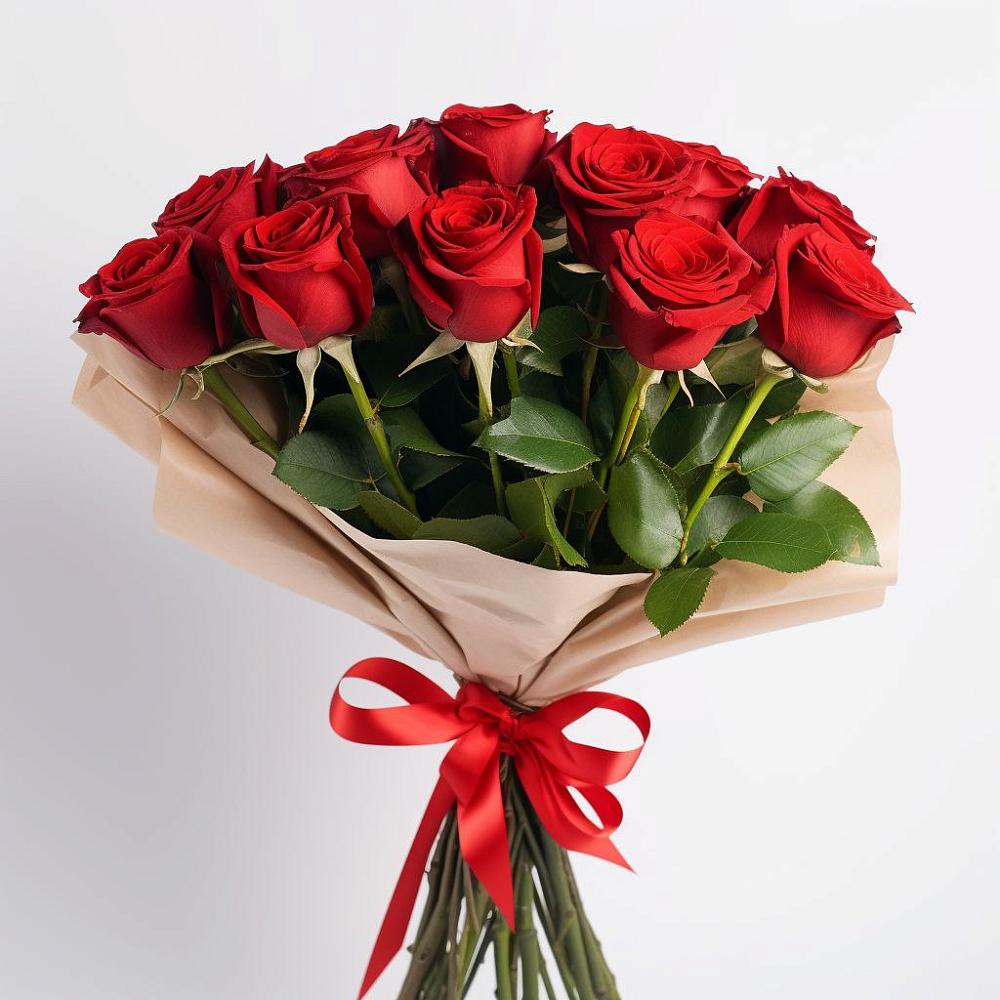 Букет 11 Красных роз Эдлесс Лав в Старожилово