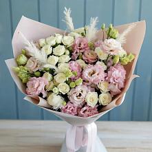Букет цветов из:  Альстромерии и Розы в Старожилово