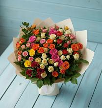 Букет Микс из разноцветных кустовых роз #REPLACE_PRED# Старожилово